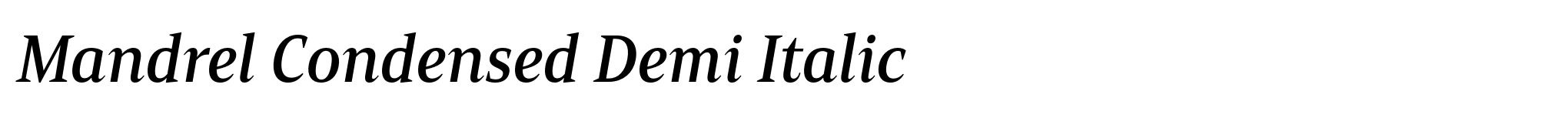 Mandrel Condensed Demi Italic image
